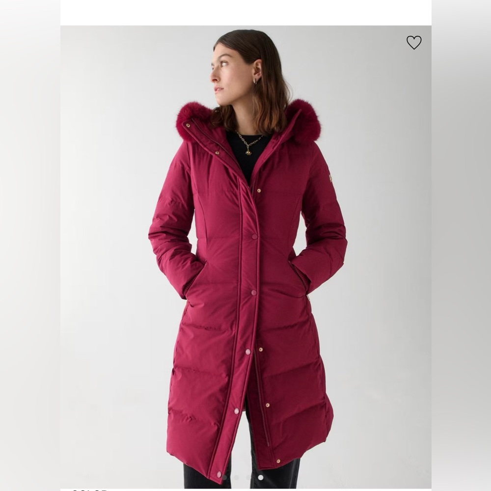 Kate Spade New York Long Parka With Faux Fur Trim Puffer Coat Jacket